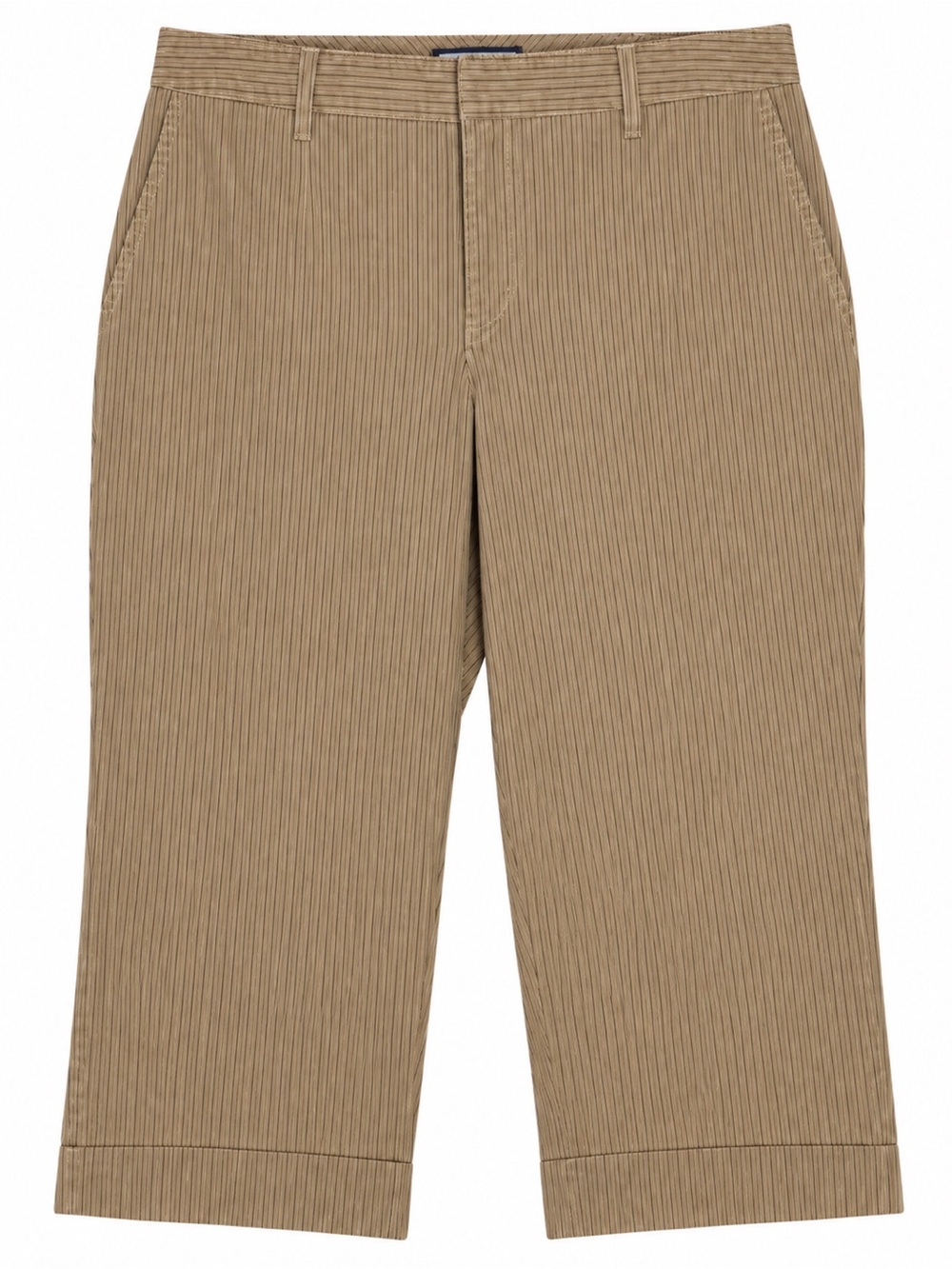 Caribbean Joe Let Go Women’s 12 Pinstripe Capri Pants Stretch Cuffed Cropped